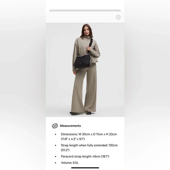 Lululemon Convertible Crossbody- Black - Picture 4 of 11